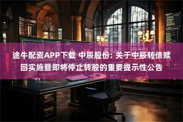 途牛配资APP下载 中辰股份: 关于中辰转债赎回实施暨即将停止转股的重要提示性公告